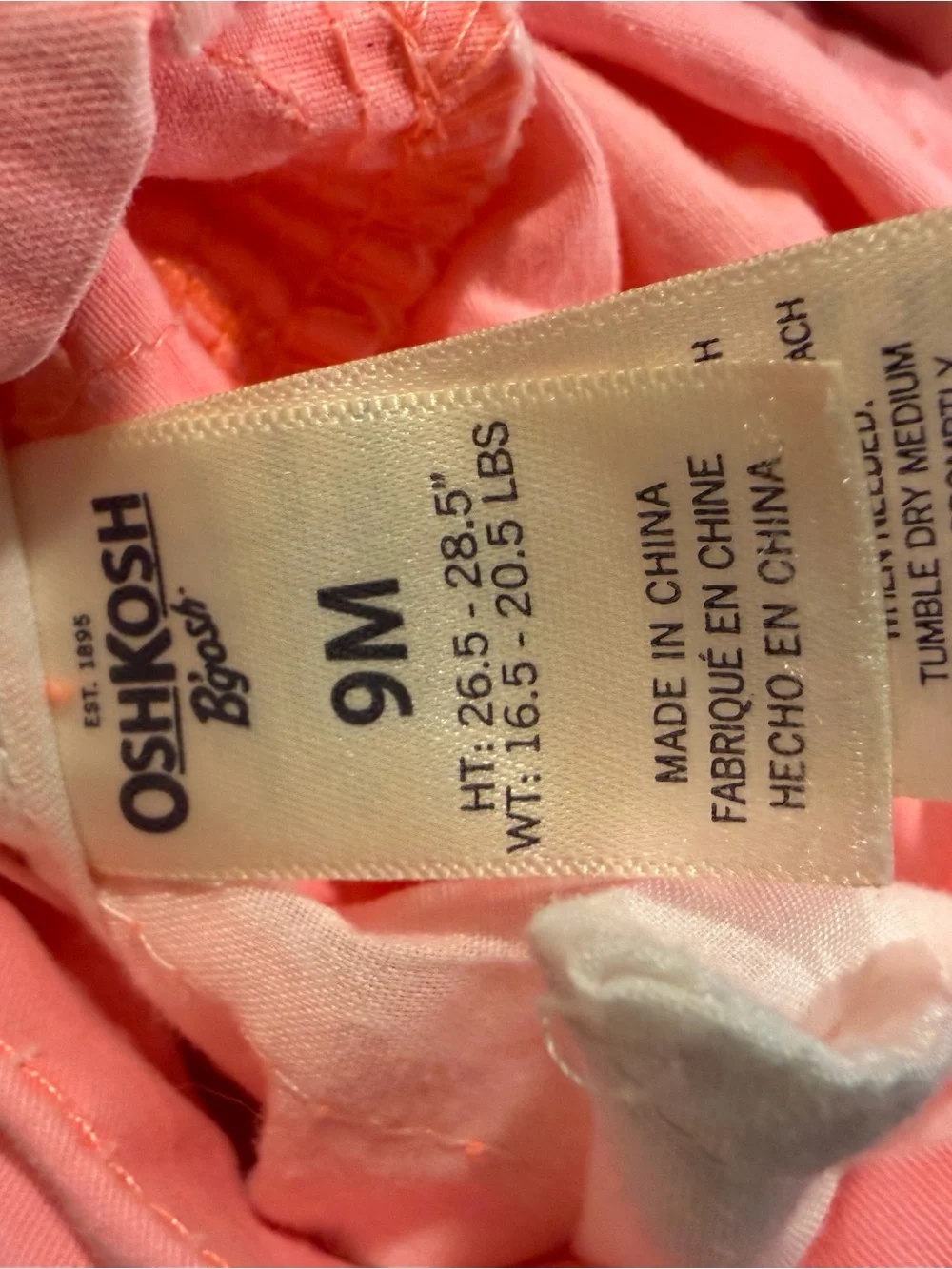 OshKosh B'gosh Neon Pink Girls' Overall Skort